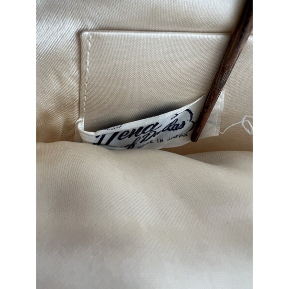 Vintage 50/60's Small White Beaded Purse Handbag Single Handle Kiss Lock - Picture 5 of 8